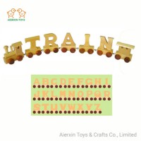 Wooden Toy Plain Train Alphabets & Letters Made of Solid Wood Used for Kids' Names on The Door