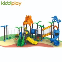 Outdoor Playground Equipment with Dinosaur Series Slide for Kids
