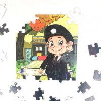 Good Education Puzzle Kids Policeman Cardboard Jigsaw Puzzle