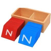 Wooden Children Education Learning Montessori Sandpaper Alphabets Letters