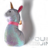 Animal Stuffed Toy Sequin Soft Unicorn Walltoy Wall Mount