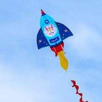 2020 New Rocket Kids Kite with Rotating Tail
