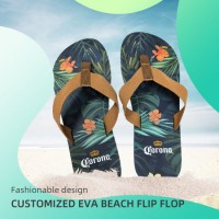 Wholesale Custom Print Logo EVA Outsole Flip Flops Rubber Slippers