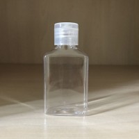 60ml Square Pet Plastic Bottles with Caps 20/410