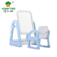 Children Adjustable Multi-Fuctional White Board Magnetic Drawing Painting Board with Table and Chair