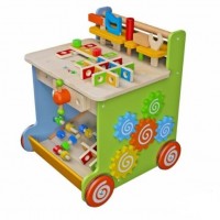 Safety and Eco-Friendly Wooden Multi-Function Tool Trolley Toy Manufacturer for Kids and Children