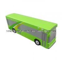 Green Bus Design PU Foam Promotional Kid Toy Stress Ball