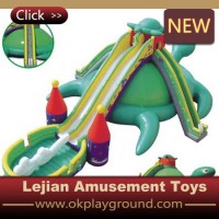Lovely Dinosaur Looking Inflatable Slide Children Toy with En1176