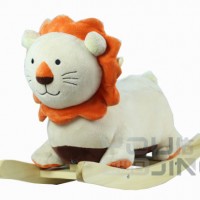 Stuffed Animal Toy Lion Wooden Rocking Horse Toy for Children