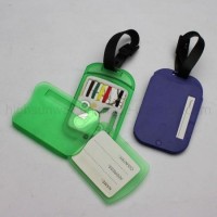 Promotion Gift Multifunctional Luggage Tag with Sewing Kit Travel Tag with Sewing Set Sewing Tools