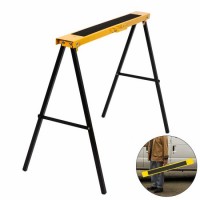 Portable Folding Sawhorse 2-Pack Steel Pair Log Cutting Sawhors Holder for Each  600 Lbs Together He