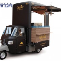 Gasoline Prosecco Truck for Sale Pressco and Coffee Bar Piaggio Ape Bar for Street Food