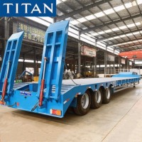 Titan 3/4 Axles 60/80/100 Ton Heavy Duty Excavator Transport Gooseneck Low Bed Loader Drop Deck Lowb