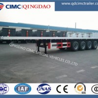 Manufacturer Cimc 2 Axles ~ 4 Axles 40FT Flatbed Container Truck Semi Trailer