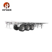 3axle 40FT/2*20FT Container Flatbed Truck Trailer Semi Trailer
