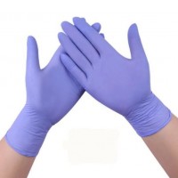 High Quality Purple Powder Free Disposable Nitrile Gloves