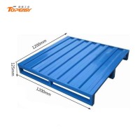 Standard Stacking 2 Way Single Sided White Steel Iron Pallet