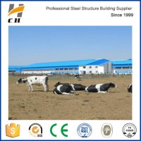 Prefabricated Light Weight Steel Structure Cow Barn Metal Cow Shed