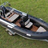 Hot Selling Item 15.7 Feet 4.8m Fiberglass Rigid Hull Inflatable Yacht with Orca Hypalon Material In