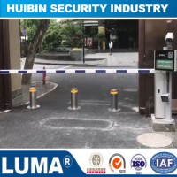 New Access Control Automatic Hydraulic Rising Removable Bollard with Warning Light