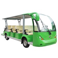 Electric Bus 14 Seater Sightseeing Tourist Bus with Roof (electric shuttle bus)
