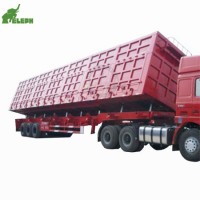 3 Axle 40 Cubic Meter Hydraulic Side Tipping Truck Semi Trailer