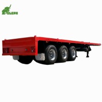 3 Axles 40 FT Flatbed Semi Trailer for Transporting Container Cimc Trailers