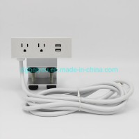 Desktop Clamp on Type Power Strips with USB Charger Ports Us