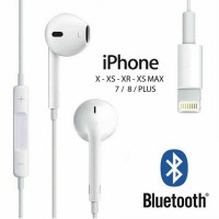 White Lightning Earbud Bluetooth Earphone for Apple iPhone 7 8 Plus X with Volume Control for Earpod