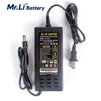 Mr. Li 12.6V 5A Lithium Battery Charger 18650 DC 5.5*2.1mm Portable Charger 110-220V EU/Us Plug 12.6