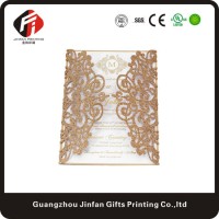 Customized Laser Cut Hollow Wedding Invitation Greeting Card of Gold/Silver/Black/Light Gold/Rose Go