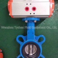 Pneumatic Wafer Butterfly Valve EPDM Seat