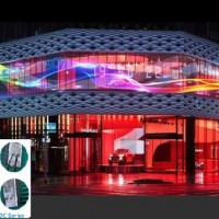 IP67 Waterproof Transparent Glass Curtain LED Video Display Screen LED Tvs Panel Wall
