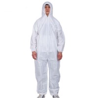 Isolation Labor Non Woven Microporous Industrial Protective Type 5 6 Disposable Hooded Coverall Suit