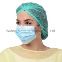 3 Ply Blue Earloop Non Woven Pleated Medical Procedure Anti Droplets Disposable Surgical Mask with C