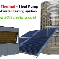 Commercail and House Solar and Heat Pump Hybrid Water Heater R407c / R410A Refrigerant Coplent Scrol