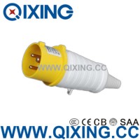 En 60309 16A Yellow Outdoor Plug Socket with PVC Tail