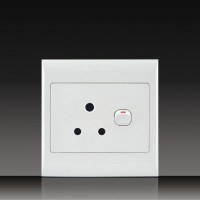 South Africa PC Material Single 16A 250V Push Button Electrical Wall Socket Switch