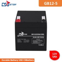 Csbattery 12V 5ah Rechargeable Lead Acid Battery for Solar/Wind-System/Electric Power/Lighting/Subme
