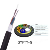 GYFTY-G Loose Tube Single Jacket All Dielectric Fiberglass Yarn Reinforced 12 Core Fibra Optical Cab