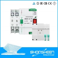 Mini ATS Automatic Transfer Switch W2r 63A Electrical Selector Switches Dual Power Switch