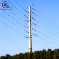 Hot DIP Galvanized Powder Coated Electric Power Pole