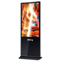 55 Inch Super Slim Floor Standing Kiosk Bluetooth Advertising Video Player Touch Screen for Advertis