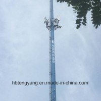 Single Pipe Steel Microwave Communication Tower