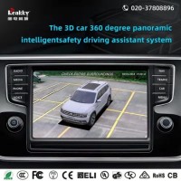 360 Degree with Bird View Camera Assistant System Monitor for Parking Car Model in 3D