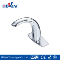 Curve Neck Solid Brass Sensor Kitchen Water Tap Automatic Faucet for Public Area