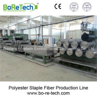 Polyester Staple Fiber Production Line / Recycling Equipment Machine