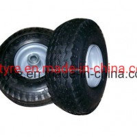 Good Quality High Load Capacity Wave Pattern Pneumatic Rubber Wheel (10'x3.50-4)