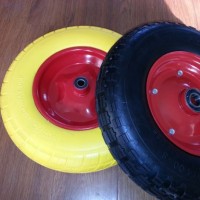 Light Weight Good Appearance Metal Rim No Smell Colorful Tyre PU Foam Wheel (4.00-8)