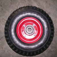 Colorful Tyre Metal Rim High Quality Light Weight High Elasticity Free Inflatable PU Foam Wheel (3.5